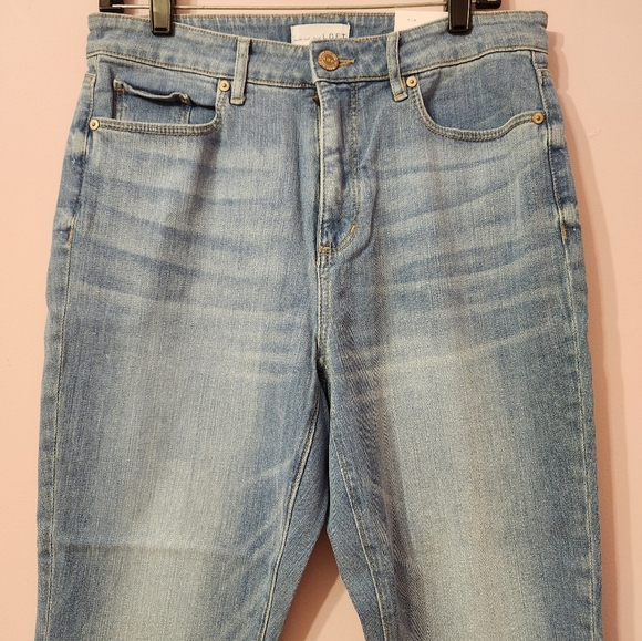 LOFT Women’s Curvy High Waist Kick Crop Jeans, Staple Mid Indigo Wash, size 29/8 - Picture 3 of 15